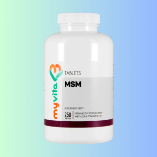 MSM - organiczny związek MSM Metylosulfonylometan, MyVita, 250 tabletek