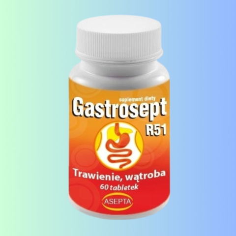 GASTROSEPT R51 Asepta 60 tabletek - wsparcie trawienia i wątroby