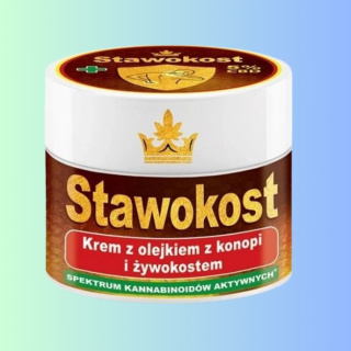 Stawokost krem z olejkiem z konopi i żywokostem 5% CBD Asepta 50 ml - regeneracja i ukojenie dla stawów i mięśni