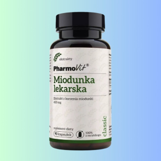 Miodunka lekarska - Ekstrakt z korzenia miodunki 450mg, PharmoVit, 90 kapsułek