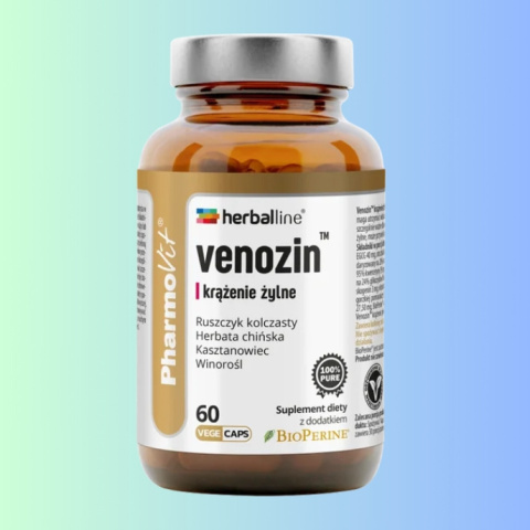 Herballine Venozin - krążenie żylne z dodatkiem BioPerine, Herbaline, 60 kapsułek vege