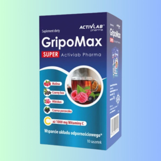 Produkt bez nazwyGripoMax SUPER, Activlab Pharma, 10 saszetek – odporność i wsparcie w okresie przeziębień