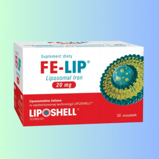 FE-LIP Liposomalne Żelazo 20mg, Lipid Systems, 30 saszetek – wysoka przyswajalność bez obciążeń żołądka