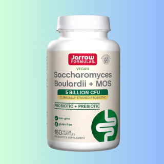 Jarrow Formulas, Wegańskie Saccharomyces Boulardii + MOS, 5 miliardów CFU, 90 kapsułek wegetariańskich