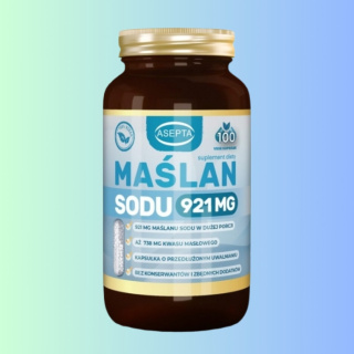 Maślan Sodu 921MG - suplement diety, Asepta, 100 vege kapsułek