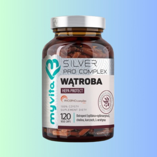 Silver Pro Complex - WĄTROBA Hepa Project 100% czysty, MyVita, 120 vege kapsułek