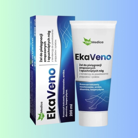 EkaVeno - Żel do pielęgnacji zmęczonych i opuchniętych nóg, EkaMedica, 200ml EkaVeno - Żel do pielęgnacji zmęczonych i opuchniętych nóg, EkaMedica, 200ml