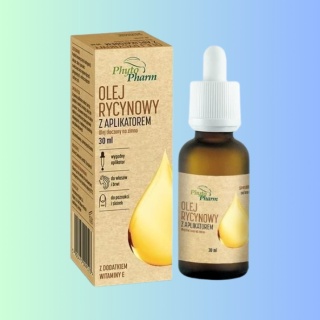 Olej Rycynowy z aplikatorem - tłoczony na zimno z dodatkiem witaminy E, PhytoPharm, 30ml
