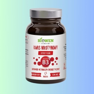 Biowen Kwas Nikotynowy B3 w proszku – wsparcie metabolizmu i układu nerwowego