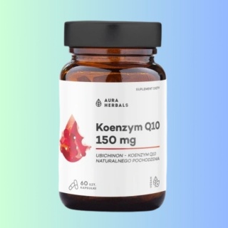 Koenzym Q10 150 mg – Aura Herbals – 60 kapsułek dla wsparcia energii i serca