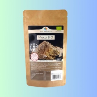 Maca BIO bezglutenowa – 250 g, naturalne wsparcie energii i hormonów – Pięć Przemian