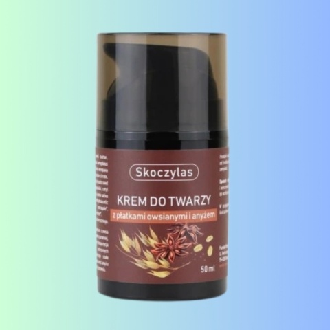 Krem nawilżający Skoczylas – 50 ml, dzień i noc, z płatkami owsianymi i anyżem