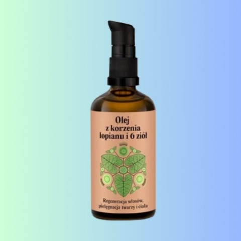 Olej z korzenia łopianu z ziołami Nami 100 ml – naturalna pielęgnacja włosów, twarzy i ciała