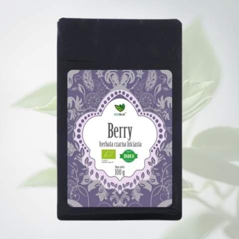 Ecoblik Herbata czarna liściasta BERRY EKO 100 g – naturalna, klasyczna czarna herbata