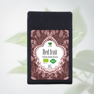 Ecoblik Herbata zielona liściasta RED FRUIT EKO 100 g – ekologiczna zielona herbata o smaku owoców leśnych