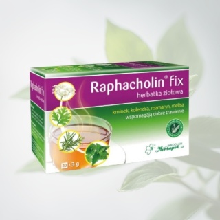 Herbapol Wrocław Herbata ziołowa ekspresowa Raphacholin fix 60 g – 20 saszetek, naturalne wsparcie trawienia