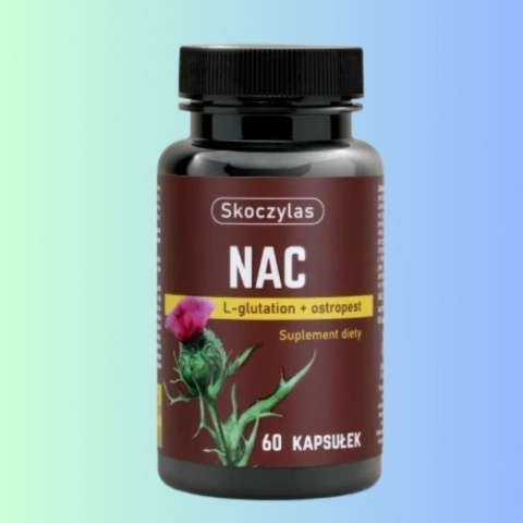 Skoczylas NAC L-Glutation Ostropest – wsparcie wątroby i odporności, 60 kapsułek