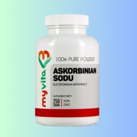 MyVita Askorbinian Sodu – witamina C w proszku, wsparcie odporności, 250 g