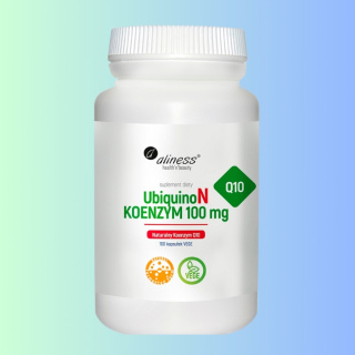 UbiquinoN KOENZYM 100mg - naturalny koenzym Q10, Aliness, 100 kapsułek VEGE