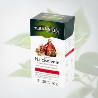 Zioła Mnicha Big-Active 40 g – herbata ziołowa ekspresowa NA CIŚNIENIE, wspierająca krążenie