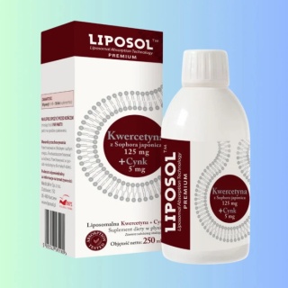 Aliness Liposol™ Liposomalna Kwercetyna 125 mg + Cynk 5 mg – płynny suplement diety, 250 ml