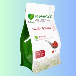 Jagody Goji BIO – suszone owoce do zdrowej diety i koktajli 200 g