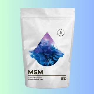MSM – organiczny związek siarki 2000 mg na porcję Aura Herbals 200 g