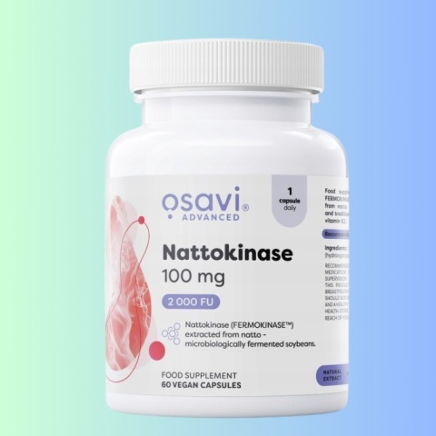 Nattokinaza 100 mg na prawidłowe krążenie i przepływ krwi Osavi 60 kaps.