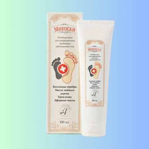 Maść Przeciwgrzybicza do Stóp Mikosan 100 ml – ze srebrem koloidalnym i olejkiem z drzewa herbacianego