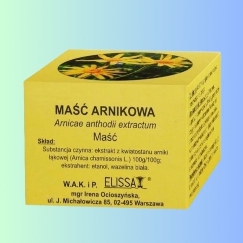 Maść arnikowa Elissa 25 g – pielęgnacja skóry po stłuczeniach i urazach