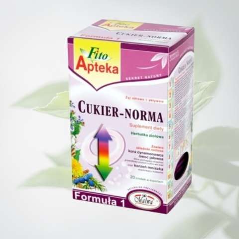 Fito Apteka herbata ziołowa Cukier Norma – naturalny napar ziołowy 20 torebek
