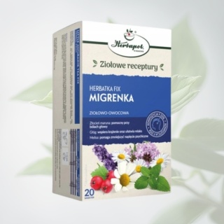 Herbatka fix MIGRENKA – ziołowa herbata ekspresowa na migreny i bóle głowy – Herbapol – 40 g