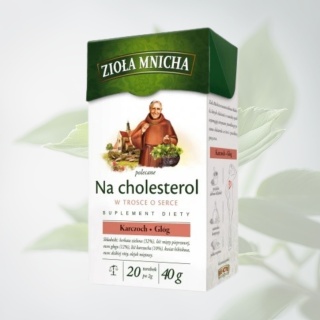 Herbata Zioła Mnicha NA CHOLESTEROL – Big-Active – ziołowa herbata wspierająca prawidłowy poziom cholesterolu – 20 torebek