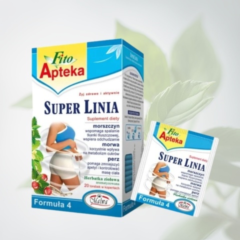 Herbatka ziołowa Super Linia – Fito Apteka – suplement diety wspierający metabolizm i odchudzanie – 40 g (20 x 2 g)