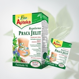 Herbatka ziołowa Regularna Praca Jelit – Malwa Fito Apteka – naturalne wsparcie prawidłowej pracy jelit – 20 x 2 g