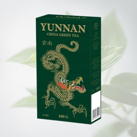 Herbata zielona liściasta Yunnan G313 Green – aromatyczna chińska herbata wysokiej jakości – 100 g