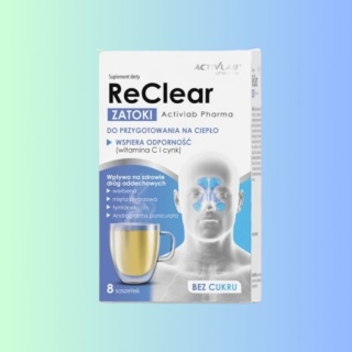 ReClear Zatoki – ActivLab Pharma – suplement diety wspierający drożność nosa i zdrowie zatok – 8 saszetek