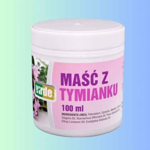 Maść z tymianku – Virde – preparat wspomagający układ oddechowy i działanie antyseptyczne – 100 ml