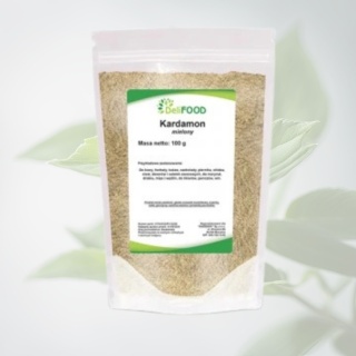 Kardamon mielony – DeliFOOD – aromatyczna przyprawa korzenna wspierająca trawienie – 100 g
