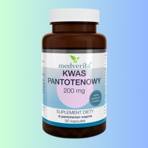 Suplement diety Medverita Kwas pantotenowy 200 mg – 90 kapsułek