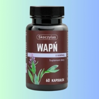 Skoczylas Wapń z szałwią 60 kapsułek suplement diety kości mięśnie