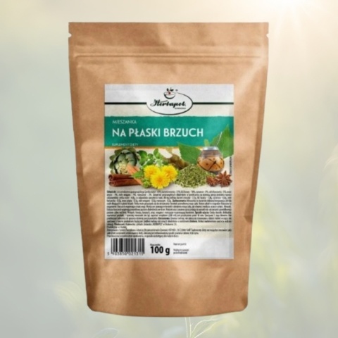 Herbapol Kraków Mieszanka na płaski brzuch 100 g zioła do zaparzania