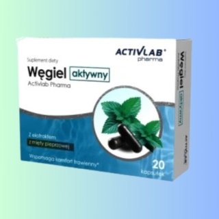 Suplement diety Activlab Pharma Węgiel aktywny – 20 kapsułek
