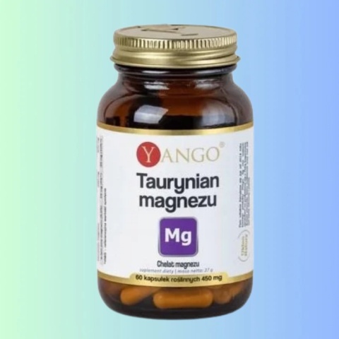YANGO Taurynian Magnezu – magnez wspierający układ nerwowy i pracę mięśni, 60 kapsułek