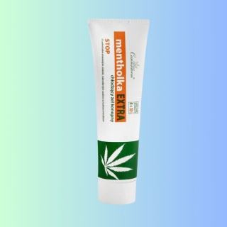 Żel chłodzący z olejem konopnym 14% na pielęgnację przeciążonych mięśni i stawów Cannaderm Mentholka Extra 150 ml